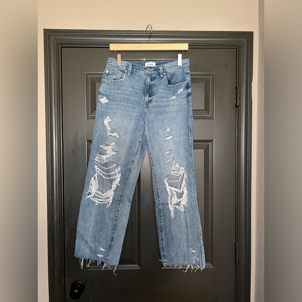 Pistola Cassie Crop Denim